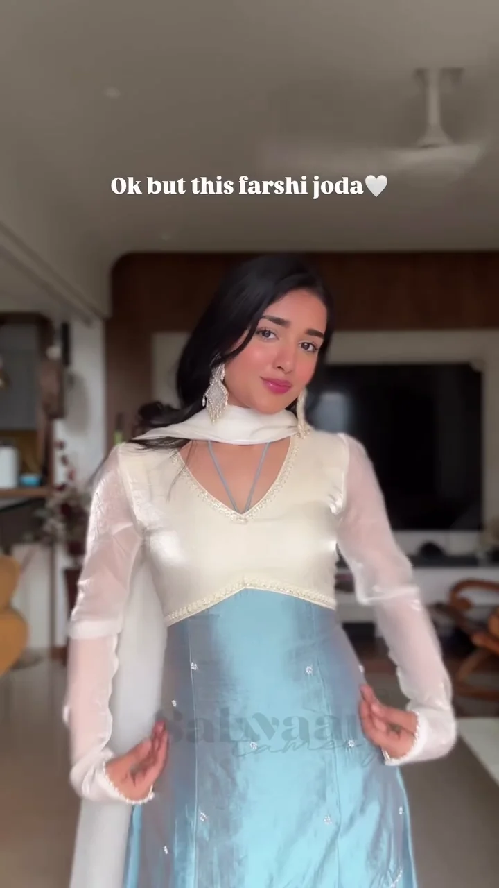 Powder Blue and Ivory Farshi Set