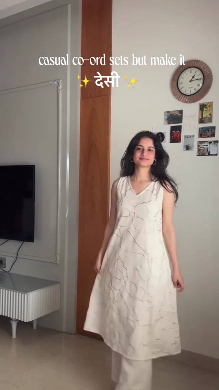 Ivory Casual Co-Ord Dress