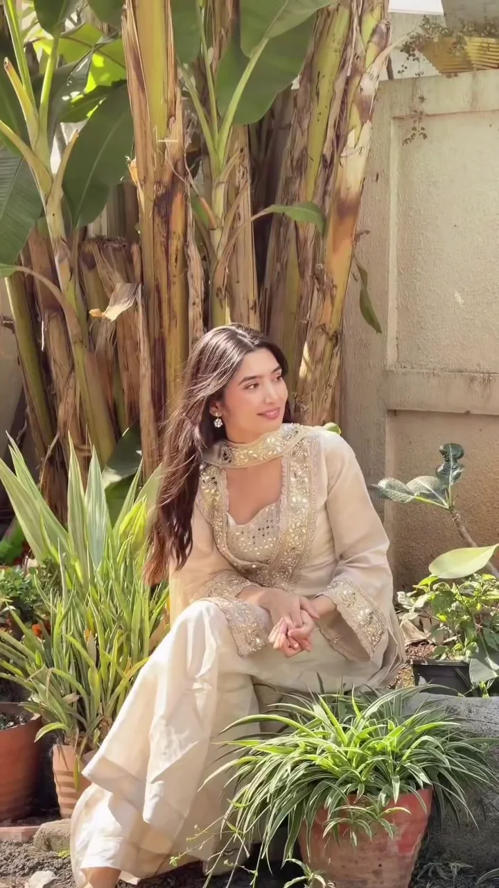 Beige Embroidered Silk Kurta Set