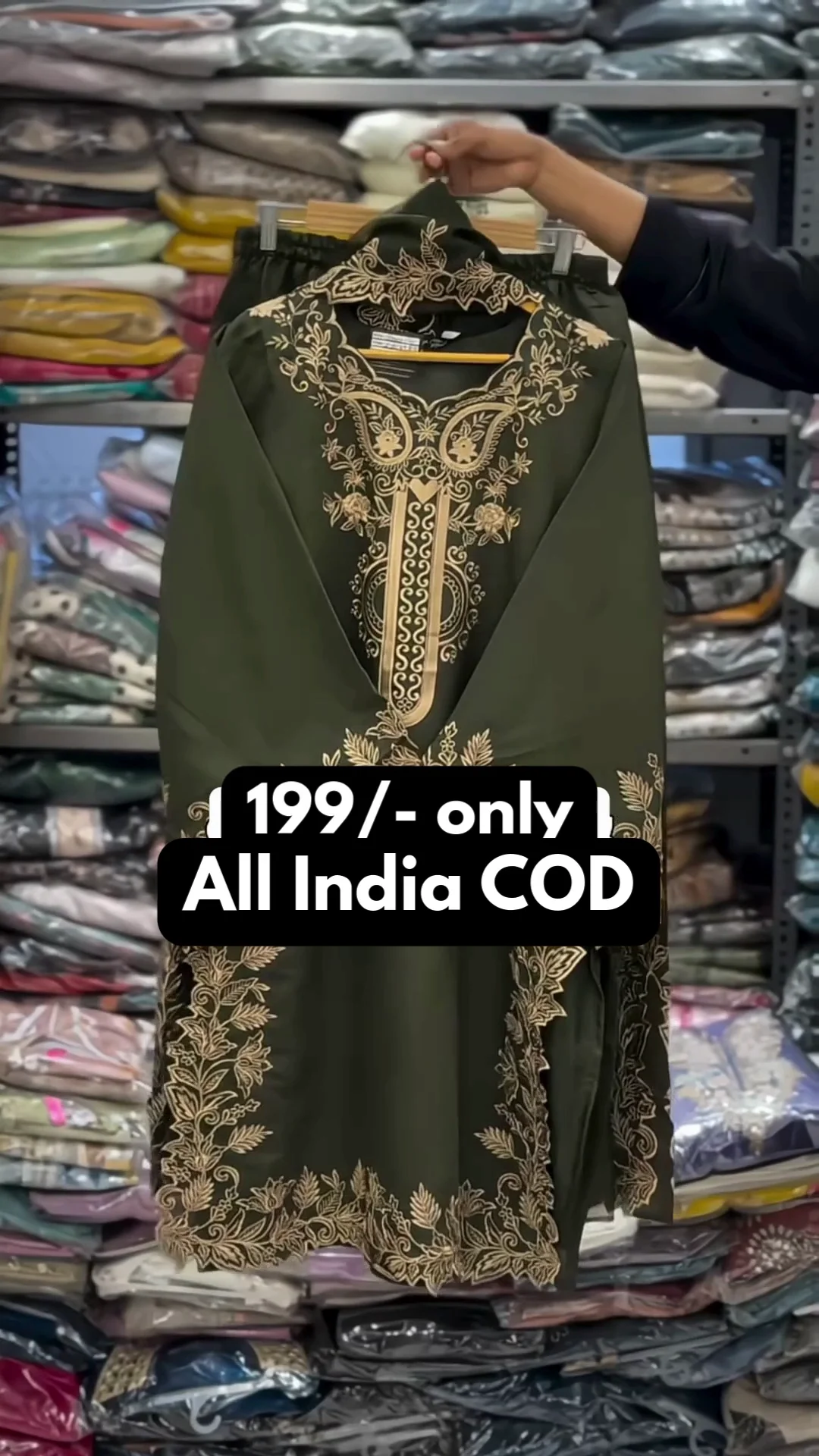 Black Heavy Embroidered Party Wear Set