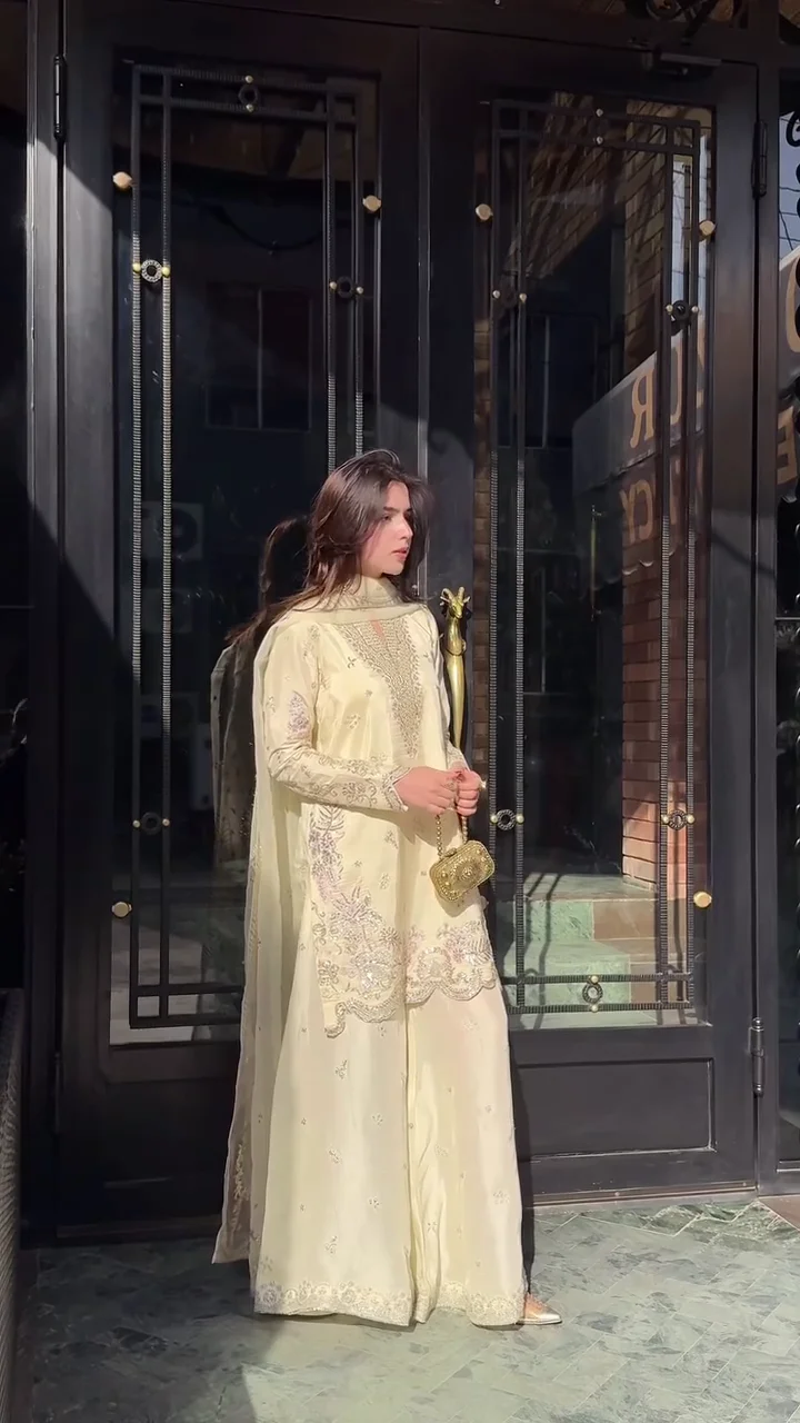 Classic Cream Embroidered Kurta Set